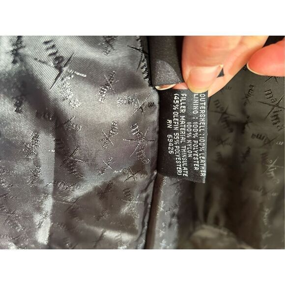 Wilson leather black leather jack size large - Picture 6 of 6